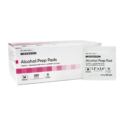 Prep Pads, Alcohol 200 wipes / box