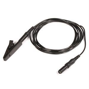 KING Electrode Lead Cable 1.5 mm Female TP conn. to Alligator Clip Length 48” (122cm), Black, Qty 1
