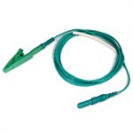 KING Electrode Lead Cable 1.5 mm Female TP conn. to Alligator Clip Length 5” (13 cm), Green, Qty 1