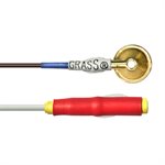 Grass Electrode, Extended Width Safelead, Gold Cup, 10 mm disc, 2 mm hole, 48"
